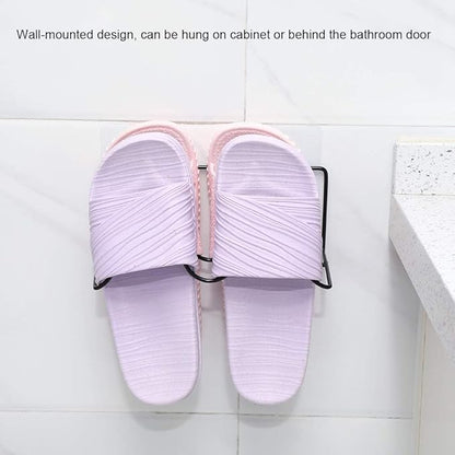 Shoes Rack, Double Layer Wall Mounted Shoes Rack Organizer Hanging Shoe Shelves Holder Hanging Over The Wall for Hanging on The Door Bathroom(White)