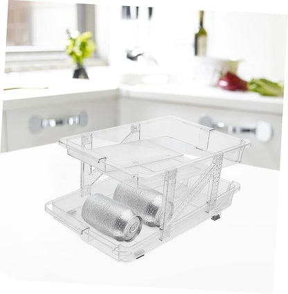 Double Telescopic Soda Can Organizer Versatile Beverage Storage Rack for Refrigerator Can Holder for Kitchen Office and Living Room Efficient Design for Easy Access