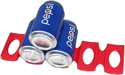 Drink Dispenser for Fridge: 2 Pcs Soda Can Organizer for Refrigerator Soda Can Dispenser for Beer Soda Seltzer Pop, Beverage Can Storage Holder Foldable Silicone Beer Can Stacker Fridge Mat