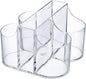 Lillian Tablesettings Cutlery Caddy Organizer 5 Compartment - Silverware Organizer & Napkin Holder - Clear, 1 Pack