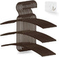 upra Shirt Hangers Space Saving Plastic 10-Pack, Durable Multi-Functional Non-Slip Clothes Hangers Closet Organizers, for Coats Jackets Pants Dress Scarf, Dorm Room/Apartment Essentials