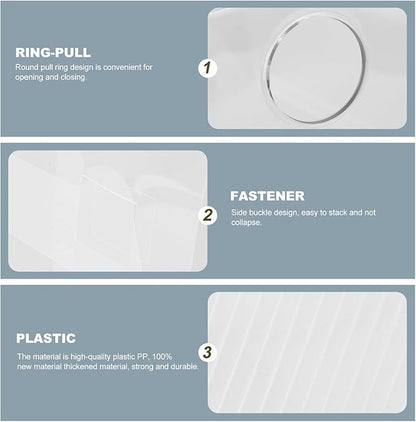Cabilock Stackable Plastic Shoe Storage Box 34x18x25cm Dustproof Anti-oxidation Footwear Organizer for Home Closet