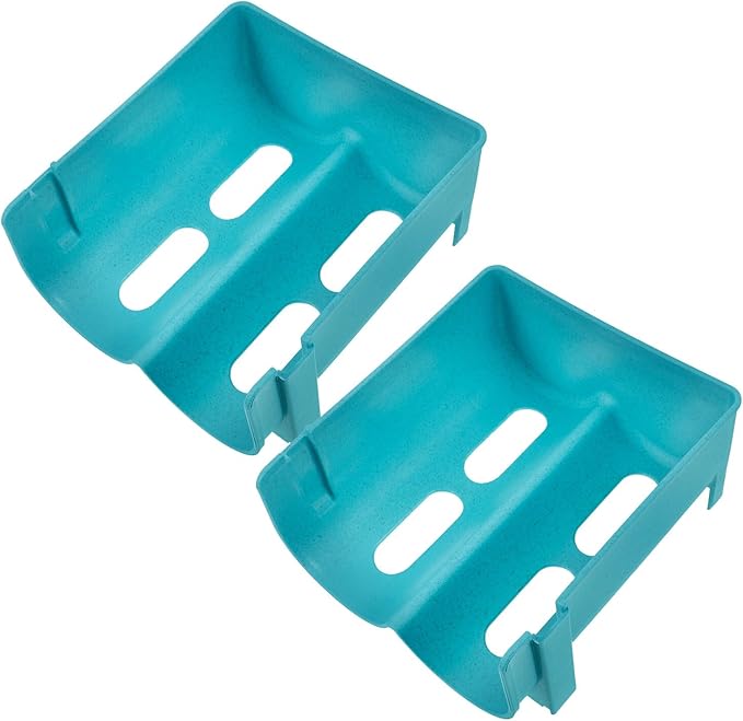 Stackable Soda Can Organizer for Refrigerator, 2pcs Blue Beverage Storage Rack with Convenient Opening for Fridge and Pantry