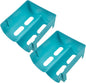 Stackable Soda Can Organizer for Refrigerator, 2pcs Blue Beverage Storage Rack with Convenient Opening for Fridge and Pantry
