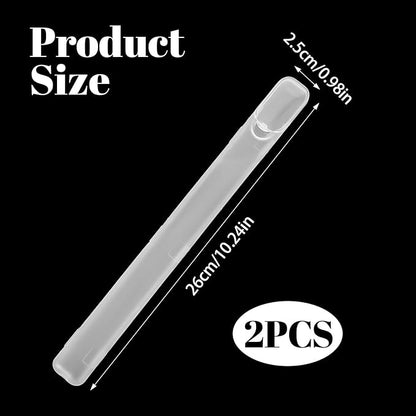 2pcs Chopsticks Storage Cases Clear Utensil Cases Plastic Utensil Holder with Side Opening Portable Carrying Holder for Chopsticks Easy to Clean Travel Chopstick Box for Reusable Cutlery