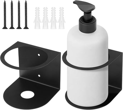 2 Pcs Spray Bottle Holder Wall Mount Bottle Organizer Spray Can Holder Organizer for Garage and Workspace Paint Rack with Hardware (Black)