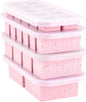 Souper Cubes Silicone Freezer Molds Gift Set with 2 Tbsp, 1/2, 1, and 2 Cup Silicone Freezer Trays With Lids - Meal Prep and Kitchen Essentials Bundle - Cotton Candy