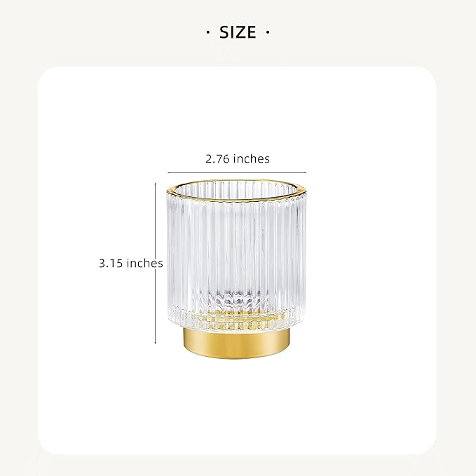 Makeup Brush Holder Organizer,Toothbrush Holders,Desk Pen Pencil Holder,Multifunctional Vintage Glass Brush Cup（S/White/A3-14-US）