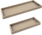 Spacewiser Countertop and Vanity Tray - 2 PC (11” and 7”) Shatterproof Silicone Kitchen and Bathroom Trays for Counter, Kitchen Soap Dispenser Tray, Vanity Trays for Bathroom, Perfume Key Tray