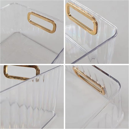 Idotry 6-Pack Clear Pantry Storage Bins, Plastic Organizer Bins