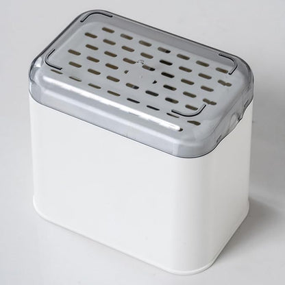 Kitchen Utensil Holder, Silverware Drying Basket Cutlery Drainer Caddy Silverware Cutlery Organizer Flatware Holder with 2 Compartments (White)
