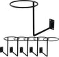 6 Packs Helmet and Hat Wall Mount Holder - Motorcycle Helmet Stand, Black Hangers for Caps, Ball Holder, Wig Display