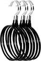 Belt/Scarf Hangers for Closet - 8 PCS Nonslip Space Saving Steel Tie Rings Holder Organizer for Neckties, Shawls Scarves, Veils, Pashminas Display(8 Pack, Black)