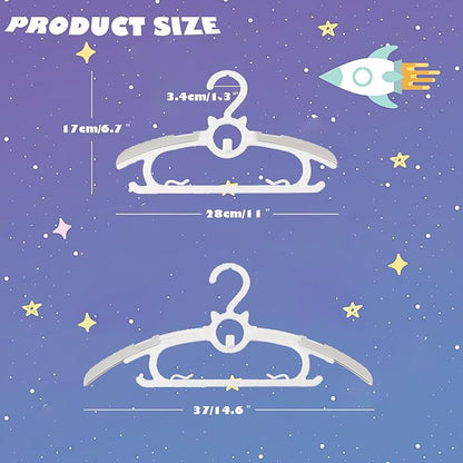 Baby Hangers,20pack Grey Kids Clothes Hanger Plastic, 11-14" Adjustable Bulk Perchas for Newborn, Non-Slip Children Outfit Bear Hanger for Girl Boy Toddler Infant Nursery