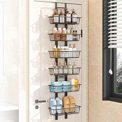 Foldable Over The Door Pantry Organizer,Duty Metal Pantry Door Organizer,Door Organizer And Storage For Kitchen Pantry Door Cabinet,5/6-tier Pantry Organizers And Storage For Kitchen,Home,laundry