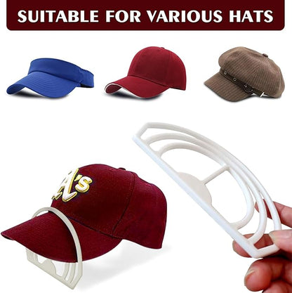Cap Brim Bender 4PCS Baseball Hat Curving, Hat Shaper for Fitted Hats, Trucker Cap, Flat Brim, Perfect Curve Bender,Accessories for Women and Men (White)