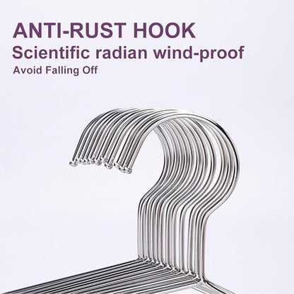 Hangers 20 Pack Metal Heavy Duty Wire Coat Non Slip Hangers Ultra Thin