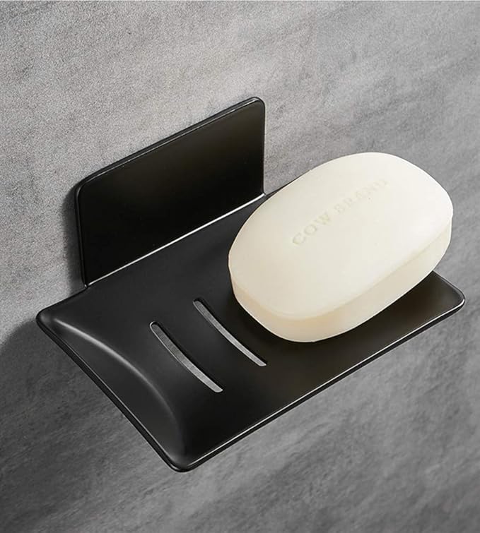 YUZP Soap Holder for Shower with Stainless Steel,Rustproof Soap Saver Sponge Holder for Bathroom,Tub,Kitchen Sink (Black)