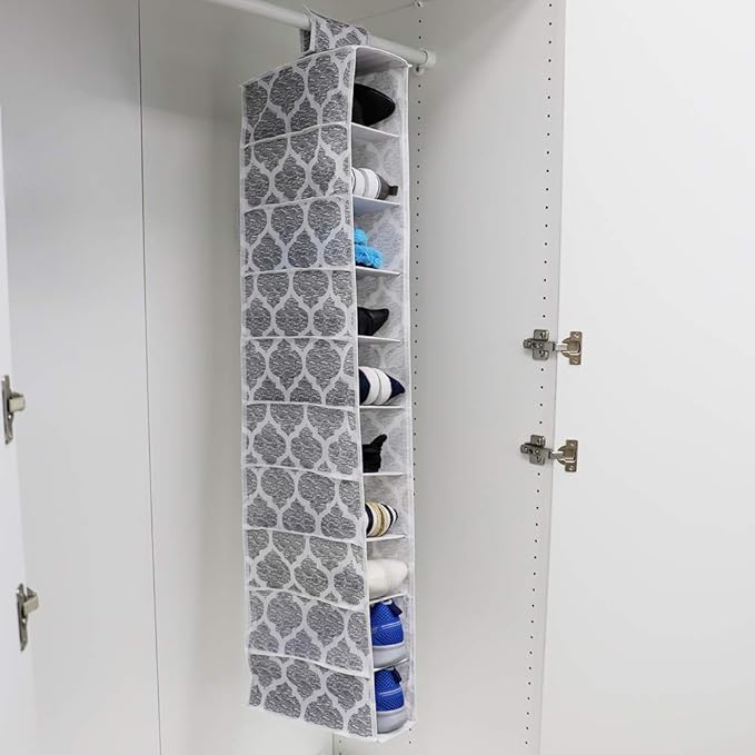 Home Basics Arabesque Non-Woven Closet Storage (2, 10 Shelf Hanging Closet Organizer)