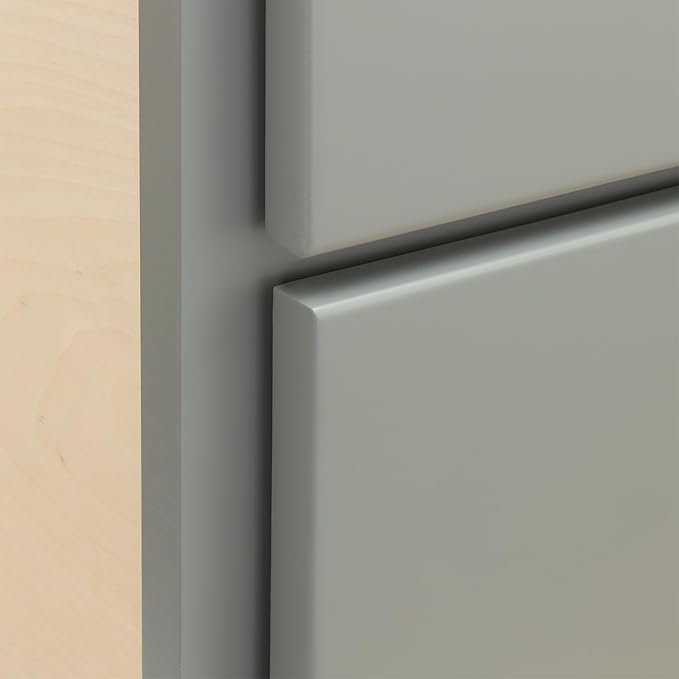 Quicklock RTA (Ready-to-Assemble) | Base Kitchen Cabinets - Shaker Style | Made in America (Magnetic Gray, 18" W x 34.5" H x 24" D 3 Drawer Pots and Pans)