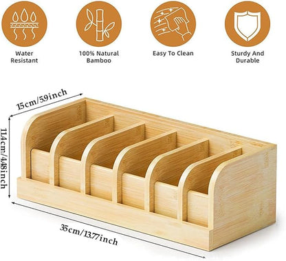Wood Belt Organizer, 6 Grids Belt Rack, Belt Storage Holder for The Closet and Drawer, Belt Storage Organizer and Displayer, Belt holder Storage Organizer for Men Women