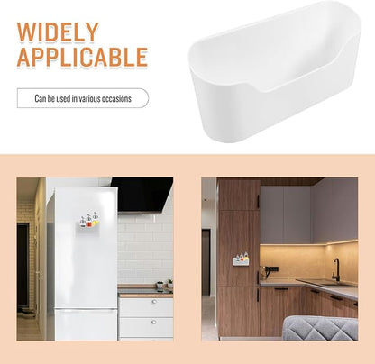 ULTECHNOVO 2-Pack Adhesive Cabinet Door Organizer Kitchen Storage Rack for Bathroom Pantry Hanging Storage Bins for Spices Small Items 9.21X4.33X2.75 Inch