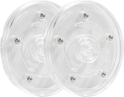 2 Pack 4 inch Lazy Susan Turntable - Acrylic Ball Bearing Rotating Tray for Cake, Spice Rack - Perfect for Kitchen Pantry with 360˚Rotation