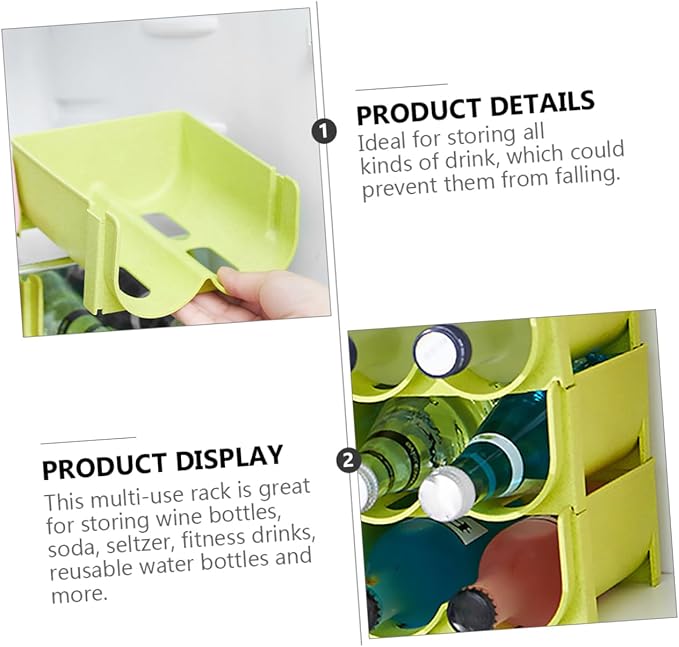 PRETYZOOM 4pcs Stackable Drink Can Rack Multi Refrigerator Organizer for Beverages for Home Kitchen Pantry Bar Storage