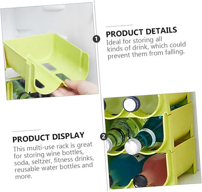 PRETYZOOM 4pcs Stackable Drink Can Rack Multi Refrigerator Organizer for Beverages for Home Kitchen Pantry Bar Storage