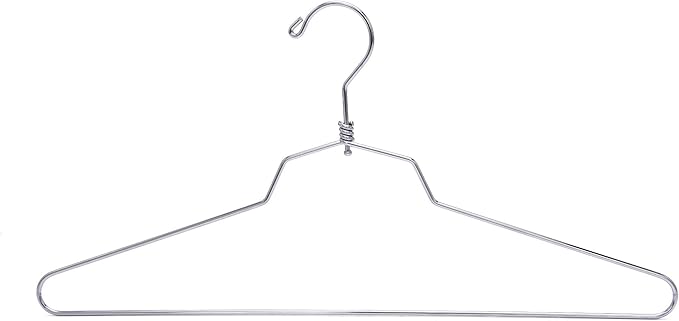 Quality Metal Hangers, 100-Pack, Swivel Hook, Stainless Steel Heavy Duty Wire Clothes Hangers, Heavy-Duty Clothes, Jacket, Shirt, Pants, Suit Hangers (100, Standard - 17" inch)