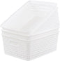Plastic Storage Baskets for Shelf, 4 Packs