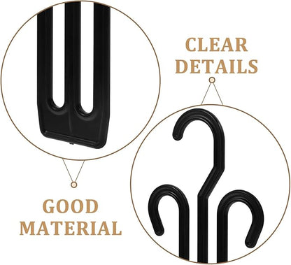 Yardwe 20pcs Plastic Shoe Hooks Hanging Slipper Rack Shoe Drying Hook for Home and Retail Display Black Thickened Organizer