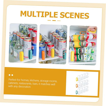 PRETYZOOM 3pcs Fridge Soda Can Organizer Can Cooler Beer Storage Dispenser Produce Containers for Fridge Versatile Beverage Holder Random Color