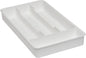 Dial Industries Small Cutlery, Utensil, Silverware Kitchen Drawer Organizer Tray, White