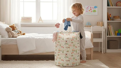 CLOCOR Large Laundry Basket,Waterproof Nursery Hamper,Collapsible Fabric Storage Container,Room Decor,Gift Basket（Farm