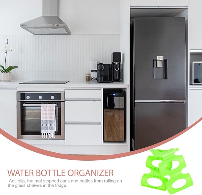 Hemoton Silicone Beverage Can Dispenser Mat for Refrigerator Beer Organizer for Cans and Bottles and - Design for Easy Storage