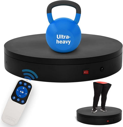 19.7In Remote Large Motorized electric turntable Rotating platform Photography Turntable Motorized lazy susan Base giratoria para for Photography,3D Scanner,Heavy duty display(Load Range:220~500lbs)
