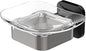 Shower Soap Holder, Wall Mounted Soap Dish, Soap Saver, Soap Tray, Bar Soap Holder for Shower Bathroom & Kitchen Accessories (Black + Chrome, 4.49×4.33in)