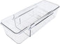 Expandable Straw Organizer Drawer Holder for Cabinet，Deep Drawer Organizer Kitchen Cabinet Organizer detachable compartments Fits for Stanley Long Straw(Transparent