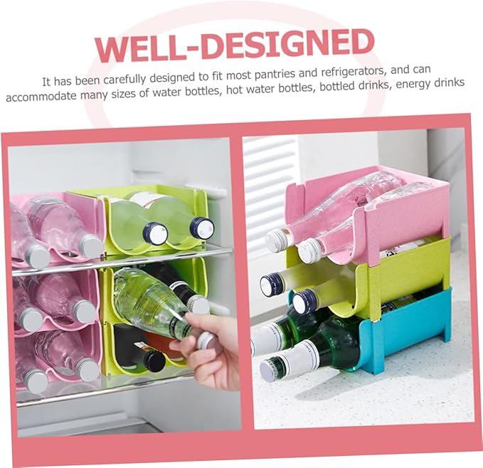 Garneck 3pcs Stackable Storage Rack for Beer Beverage Kitchen Organizers Storage Can Rack Organizer for Pantry
