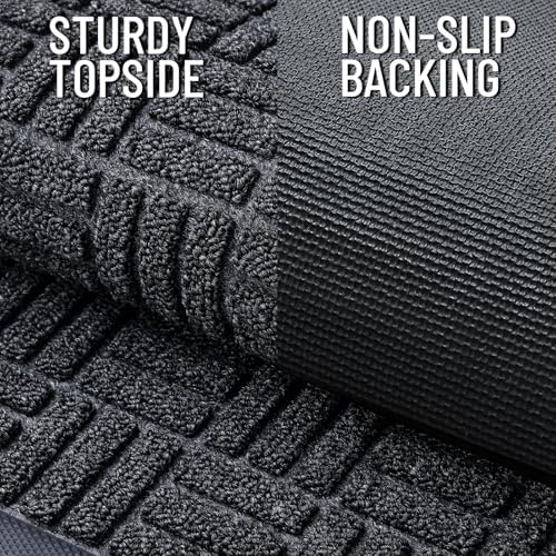 OLANLY Front Door Mat Outside Entrance 29.5x17, Heavy-Duty Rubber Doormat - Image 4