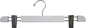 Stylish Wooden Bottoms Hanger with Low Profile and Extra Large Adjustable Clips, Hangers for Pants or Skirts with 360 Degree Chrome Swivel Hook (10, White)