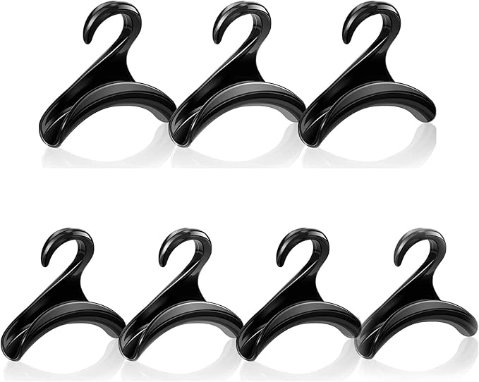7pcs Purse Hanger, Handbag Organizer Hooks, Handbag Hanger, Hook Bag Rack Holder, Closet Rod Hanger for Bags/Purses Hanging, Bag Collection/Shape Protecting, Space Organizing (BH-001 White)