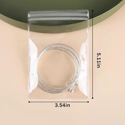50 Portable thick PVC pouches,for Jewelry Organizer Zipper Bags for Necklaces Bracelet Rings and Earrings
