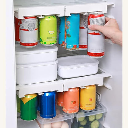 yuandan Soda Can Organizer for Refrigerator Beverage, Refrigerator Cola Storage Rack Can Storage Rack Can Dispenser Holder Plastic Hanging Soda Can Organizer Fridge Storage Sliding Rack