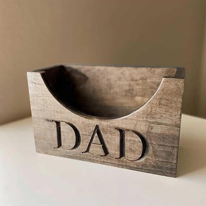 Qianly Wooden Dad Hat Holder Box Hat Display Stand from Wife Baseball Hat Storage Rack Cap Organizer for Boyfriend