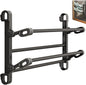 Wall Shoe Rack, 2-Tier Wall Mounted Shoe Rack 12 Inch, Foldable Galvanized Steel with Adhesive Hanger for Slippers, Sneakers, Hallway, Bathroom Storage Organizer, Holder for