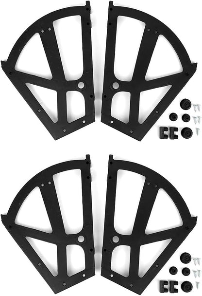 4Pcs/Set Home Furniture Shoes Drawer Cabinet Hinge Flip Plate Frame Turning Rack Accessory Replacement Fittings Stainless Steel for Kitchen Living Room