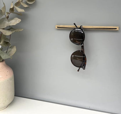 MOUGIGI 3PCS Wooden Sunglass Holder for Wall - Eyeglass Holder for Home, Wall-Mounted Sunglass Rack Stand - Keep your Reading Glasses, and Sunnies Organized and within Reach