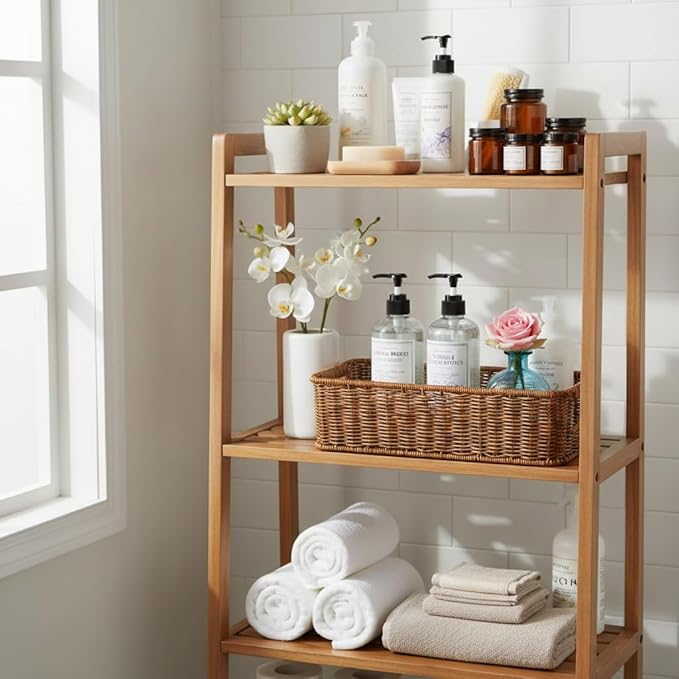2pcs Toilet Tank Basket, Rectangular Wicker Shelf Basket for Organization, Waterproof Handwoven Toilet Paper Rolls Baskets for Bathroom Countertop, Storage Shelf, End Table (Coffee Brown)